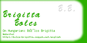 brigitta bolcs business card